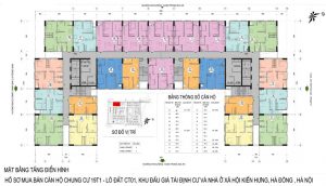 Mặt bằng căn hộ Nhà ở xã hội Luckyhouse Kiến Hưng
