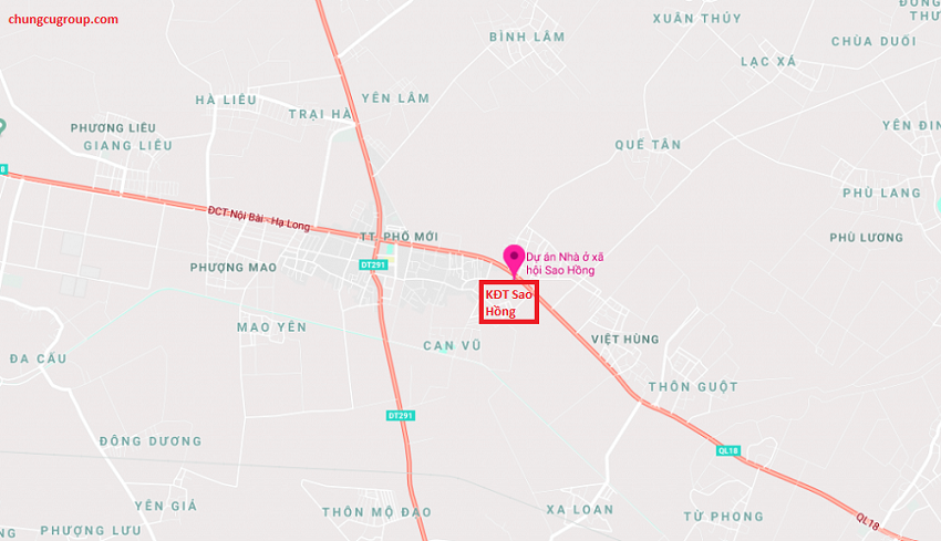 Vị trí Dự án Nhà ở xã hội Sao Hồng Quế Võ Pink Star City Quế Võ