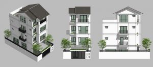 Mặt cắt thiết kế liền kề tại Khu đô thị Gamuda