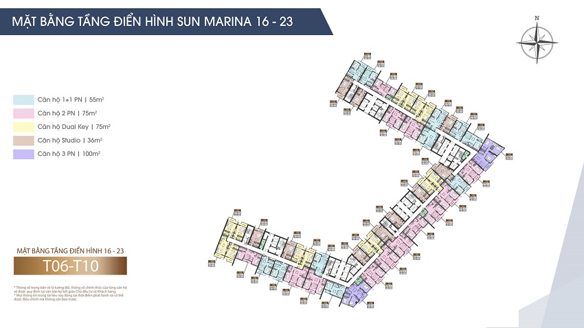 Mặt bằng điển hình Sun Marina Town Hạ Long 16-23 Tháp B