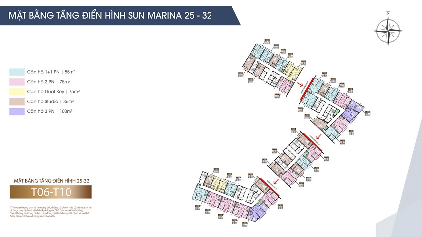Mặt bằng điển hình Sun Marina Town Hạ Long 25 - 32 Tháp B