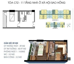 Căn hộ 39m2 Chug cư Sao Hồng Pink Star City Quế Võ Bắc Ninh