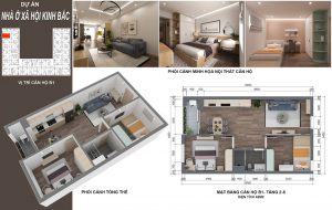 Căn hộ 62m2 Nhà ở xã hội Kinh Bắc Quế Võ