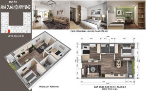 Căn hộ 61m2 Nhà ở xã hội Kinh Bắc Quế Võ