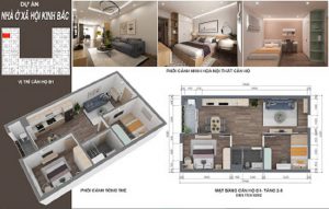 Căn hộ 61m2 Nhà ở xã hội Kinh Bắc Quế Võ