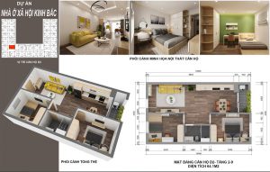 Căn hộ 64m2 Nhà ở xã hội Kinh Bắc Quế Võ