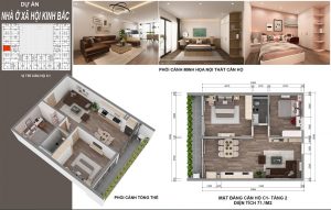 Căn hộ 71m2 Nhà ở xã hội Kinh Bắc Quế Võ