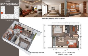 Căn hộ 70 - 71m2 Nhà ở xã hội Kinh Bắc Quế Võ
