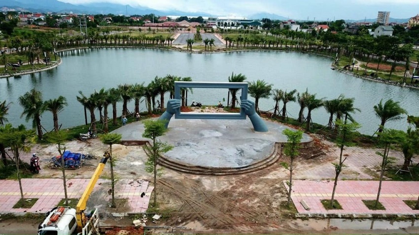 Công viên hồ điều hòa Chí Linh Palm thành phố Chí Linh đang được xây dựng