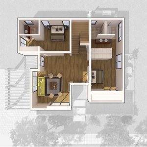 Mặt bằng tầng 2 Biệt thự đơn lập Khu đô thị Đại Sơn