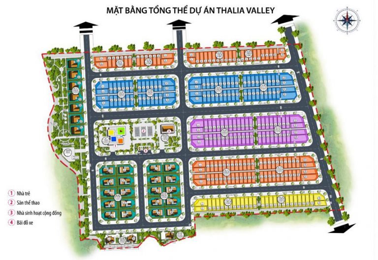 Mặt bằng Dự án Đất nền Thalia Valley Uông Bí