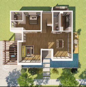 Mặt bằng T1 Biẹt thự đơn lập Khu đô thị Đại Sơn Chí Linh
