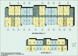 Mặt bàng T3 - T11 Tòa CT2 Chung cư Sao Hồng Pink Star City Quế Võ Bắc Ninh