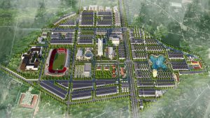 Phối cảnh tổng thể Khu đô thị Chí Linh Palm City - Trường Linh