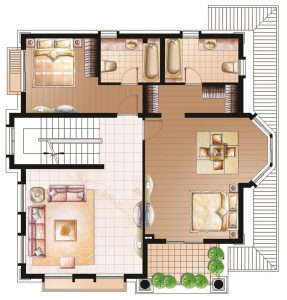 Thiết kế tầng 2 Biệt thự Đại Sơn Chí Linh