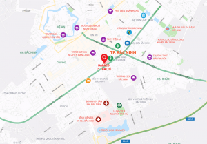 Vị trí Chung cư Lotus Central Ly Thái Tổ Bắc Ninh