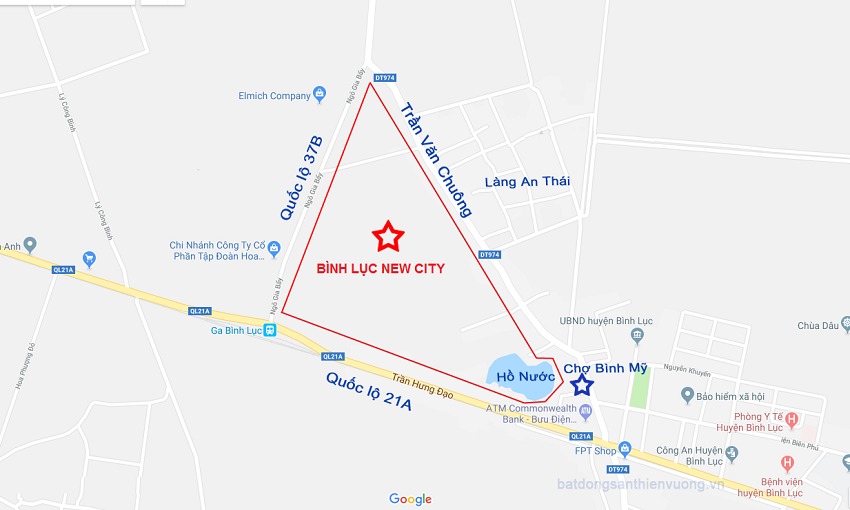 Vị trí Dự án Lục Bình New City Hà Nam