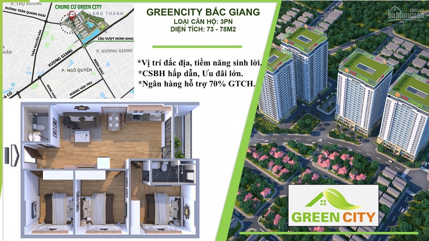 Vị trí Dự án Chung cư Green City Bắc Giang
