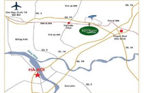 Vị trí dự án Đất nền Long Châu Riverside Yên Phong Bắc Ninh