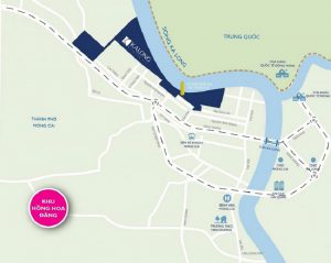 Vị trí dự án Riverside City Kalong Móng Cái