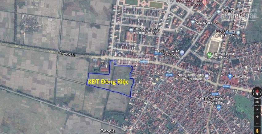 Vi trí Khu đô thị Đồng Riệc Thị Trấn Chờ Yên Phong Bắc Ninh