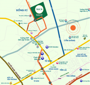 Vị trí khu đô thị Garden City Từ Sơn