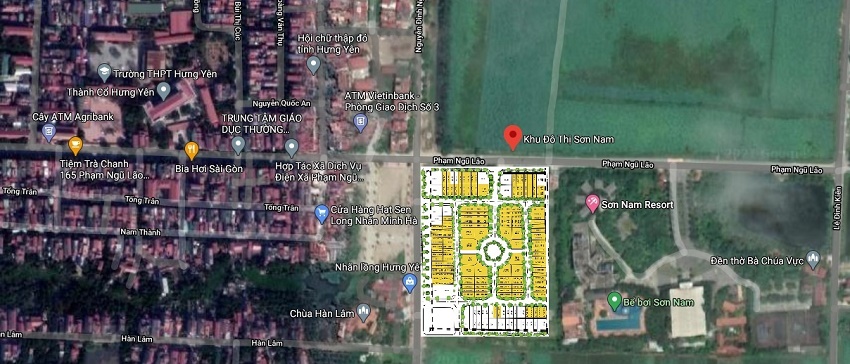 Vị trí Dự án Sơn Nam Plaza Vceter Hưng Yên