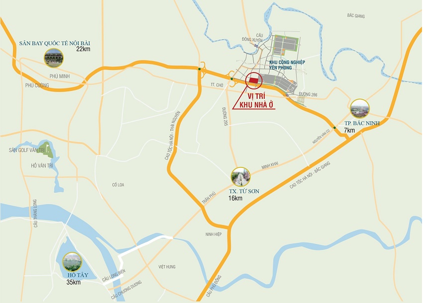 Vị trí Khu đô thị Viglacera Yên Phong Bắc Ninh