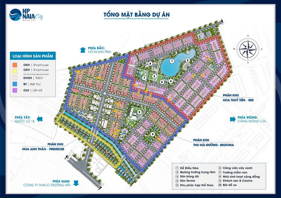 Mặt bằng tổng thể dự án được quy hoạch bài bản