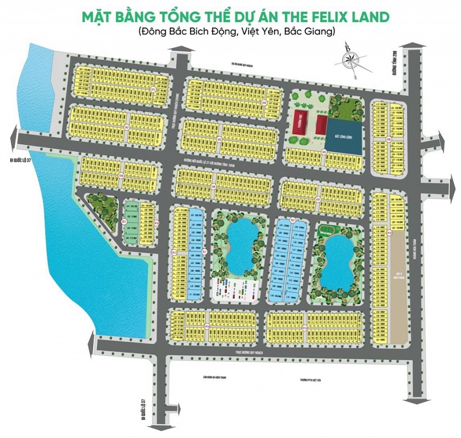 Mặt bằng quy hoạch tổng thể dự án The Felix Land