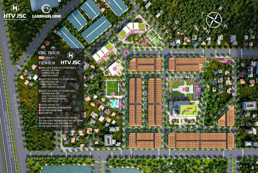 Mặt bằng tổng thể dự án Dream City Bắc Giang