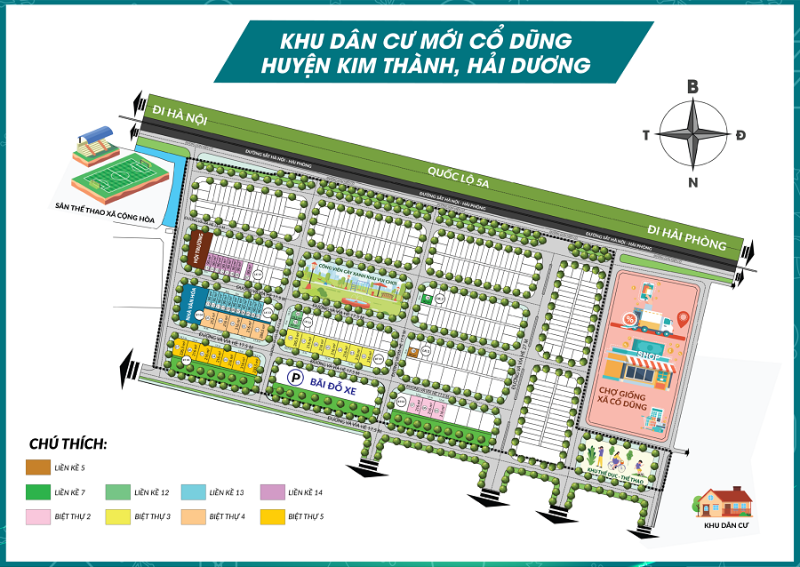 Mặt bằng quy hoạch tổng thể dự án để khách hàng tham khảo