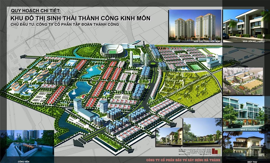 Mặt bằng tổng thể khu đô thị sinh thái Thành Công