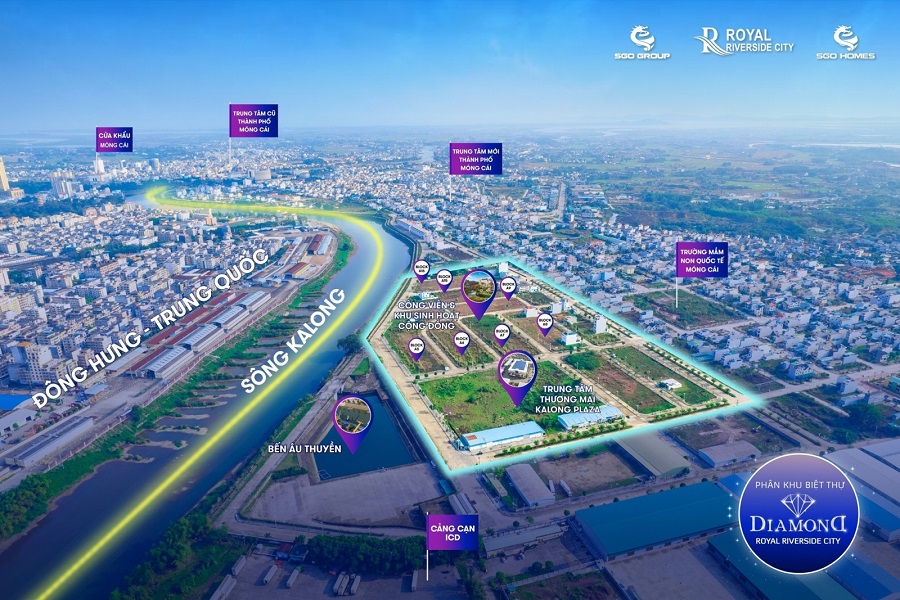 Tiện ích ngoại khu Royal Riverside City Móng Cái đa dạng