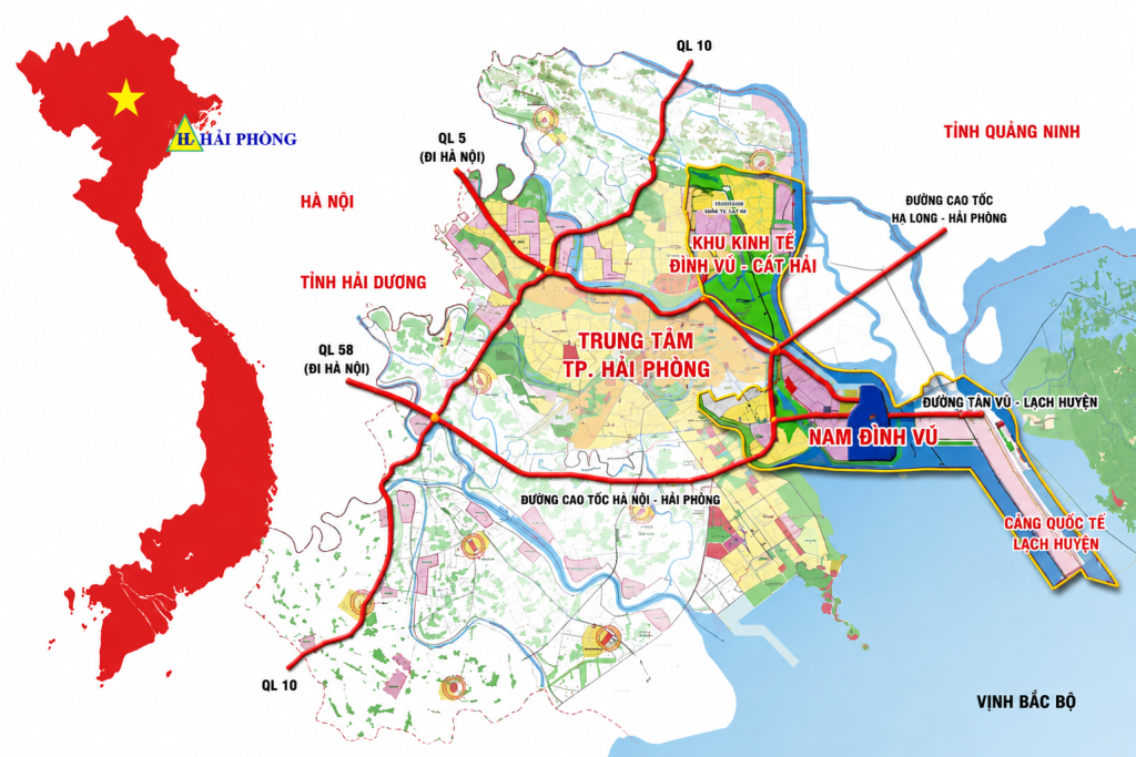 KCN Bạch Đằng là tiếp giáp với tuyến cao tốc Hạ Long - Hải Phòng