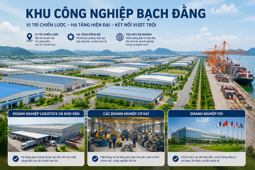 Khu công nghiệp Bạch Đằng phù hợp với nhiều nhóm doanh nghiệp