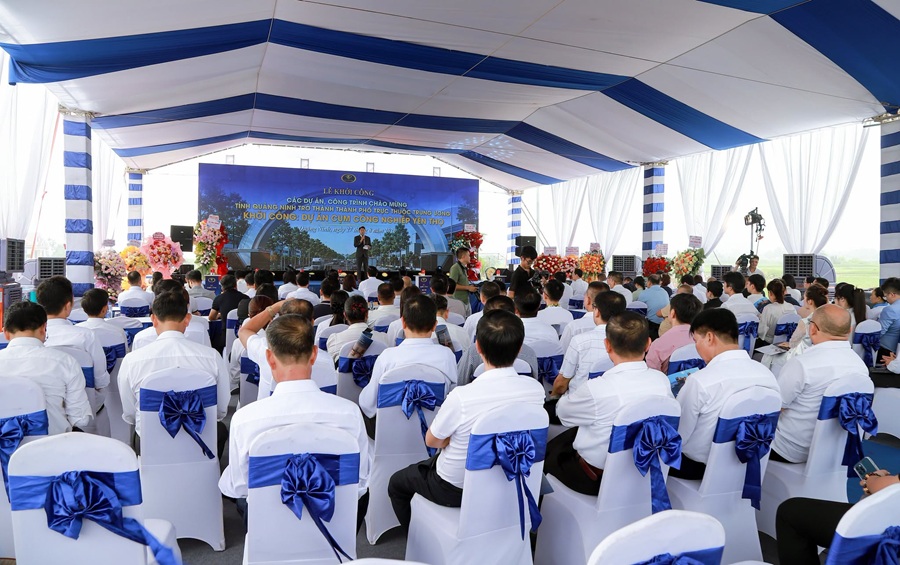 Toàn cảnh khởi công Cụm Công Nghiệp Yên Thọ, Mạo Khê, Quảng Ninh
