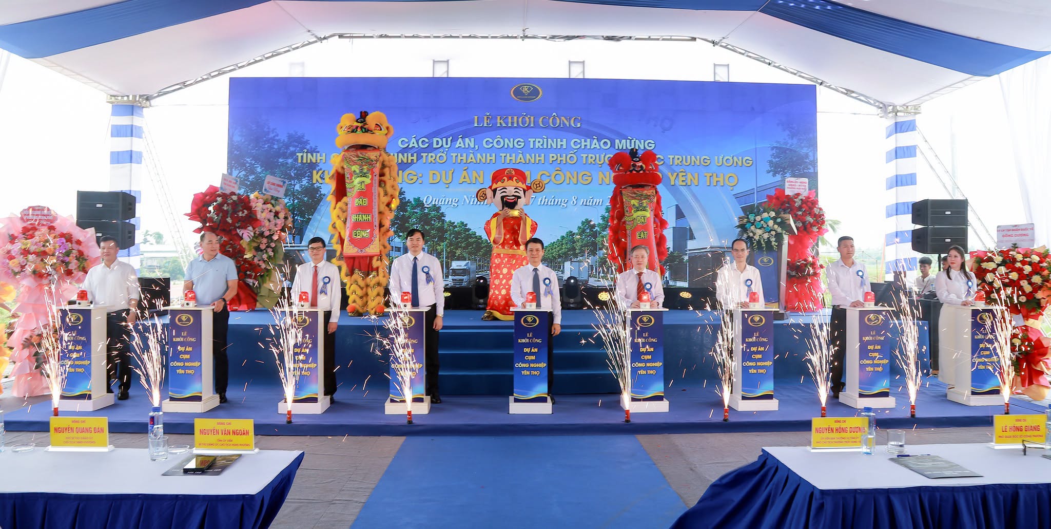 Anh ấn nút khởi công Cụm Công Nghiệp Yên Thọ, Mạo Khê, Quảng Ninh