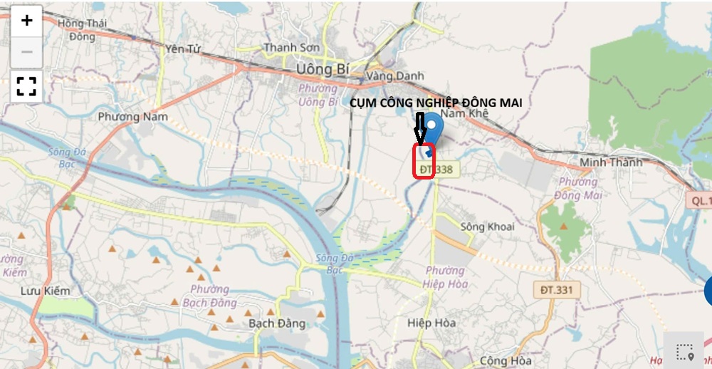 Vị trí Cụm Công Nghiệp Đông Mai, Quảng Ninh
